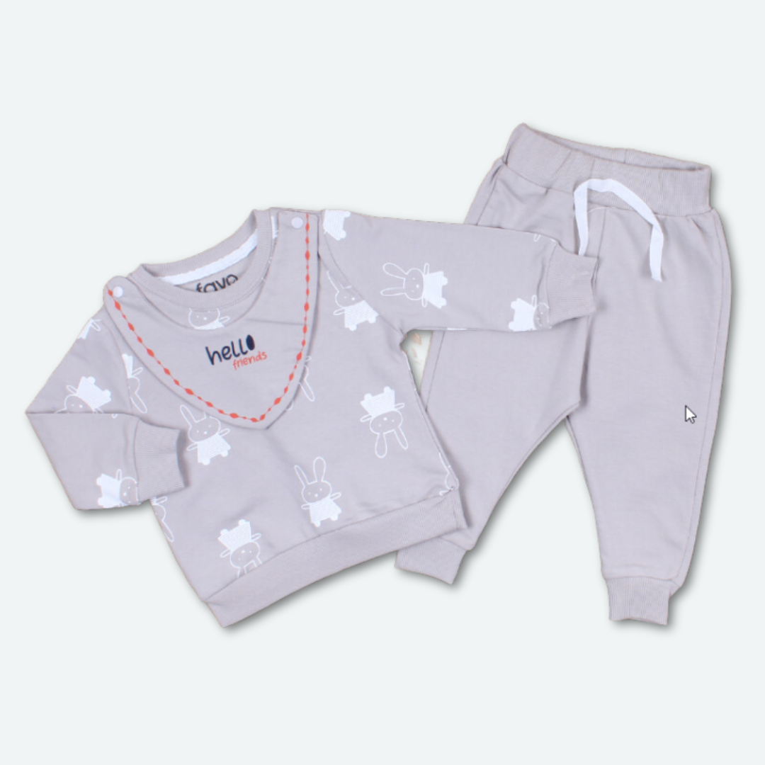 Hello Friends 2 Pcs Set (Top + Pant) - MiniMe.mu