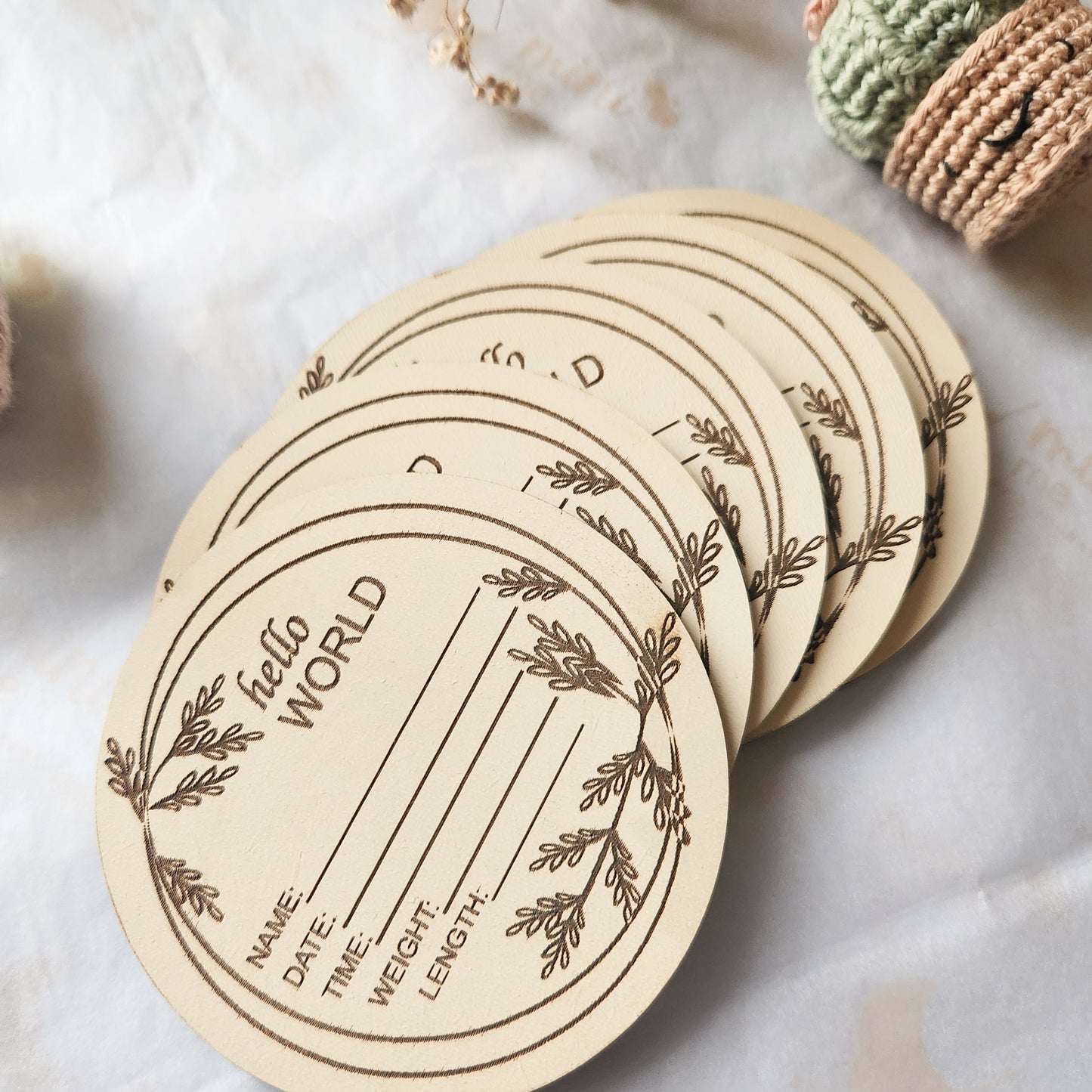 Newborn Wooden Memory Card - Mini Me