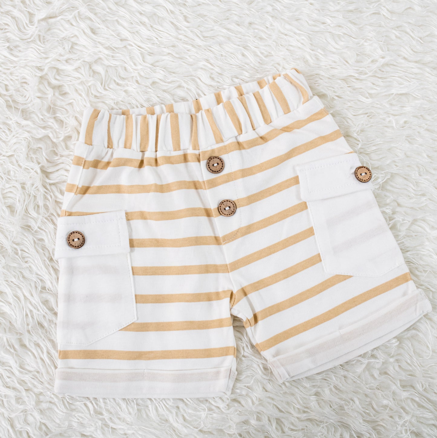 Ecru 2Pcs To Discover T-Shirt and Short Set - Mini Me