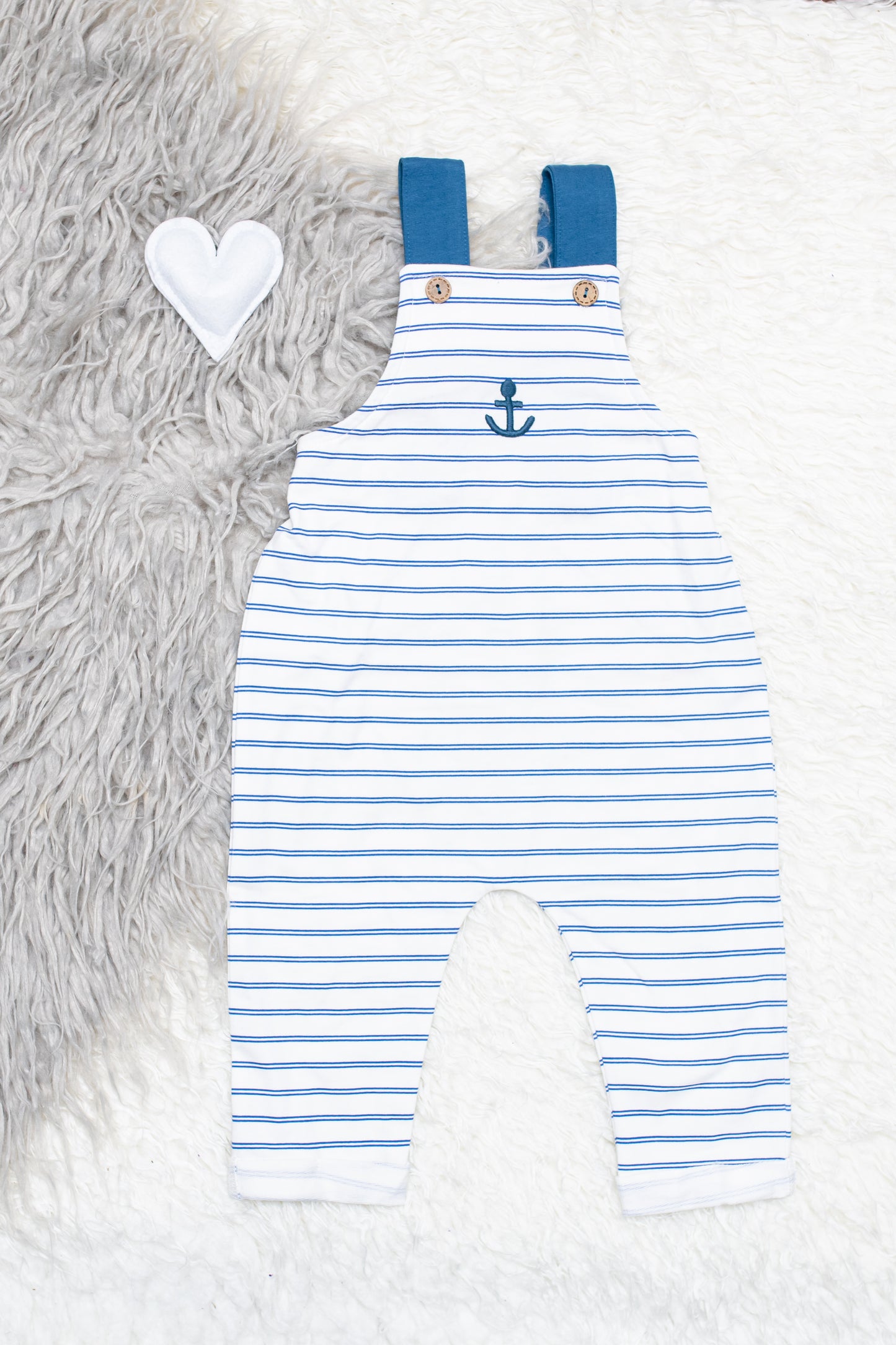 Sailor Striped Overalls - Mini Me