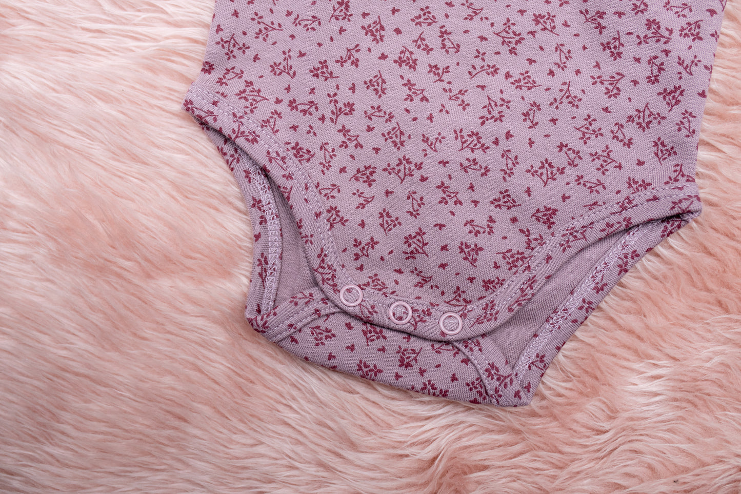 Plum Ruffle Floral Bodysuit - Mini Me