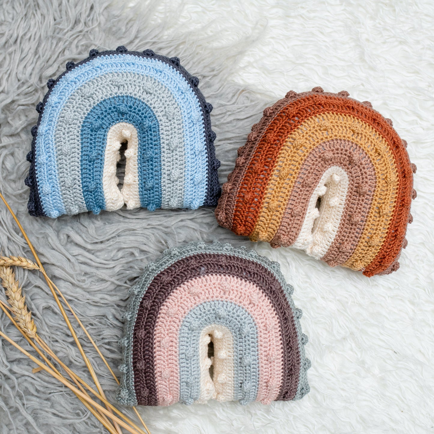 Crochet Bobble Decorative Pillow - Mini Me