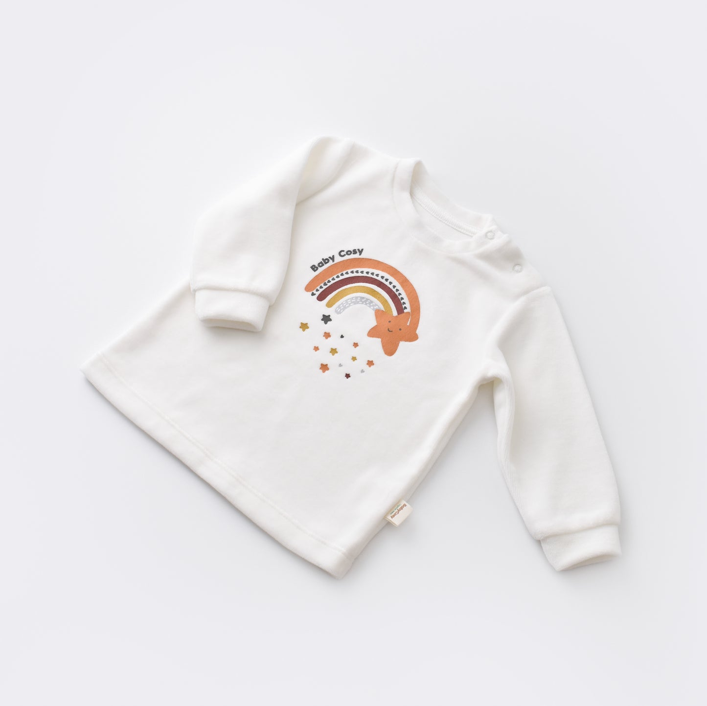 Star Velvet Long Sleeved Body & Pant Set / Organic Cotton - MiniMe.mu