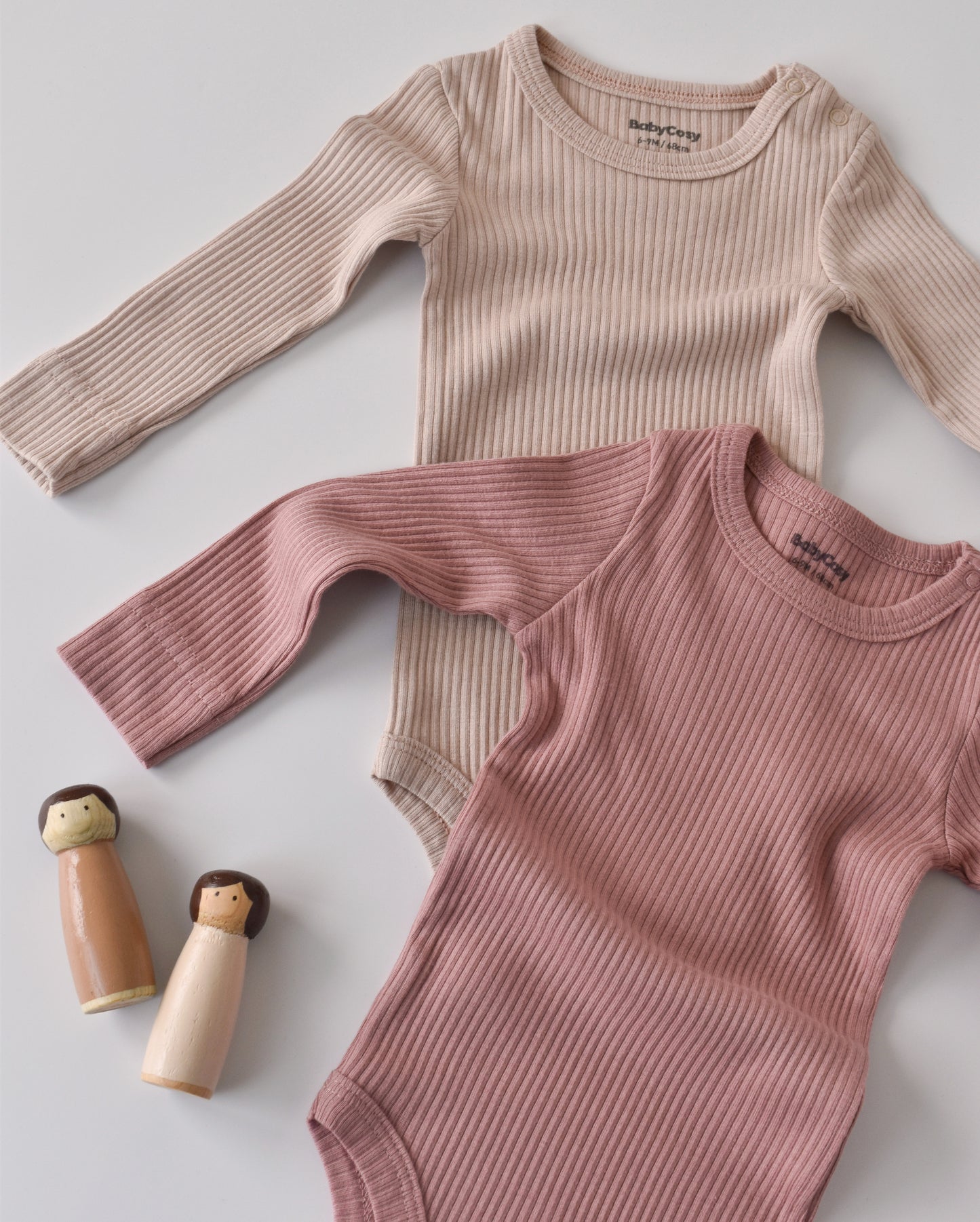 2 Pcs Long Sleeved Body / Organic Cotton - MiniMe.mu