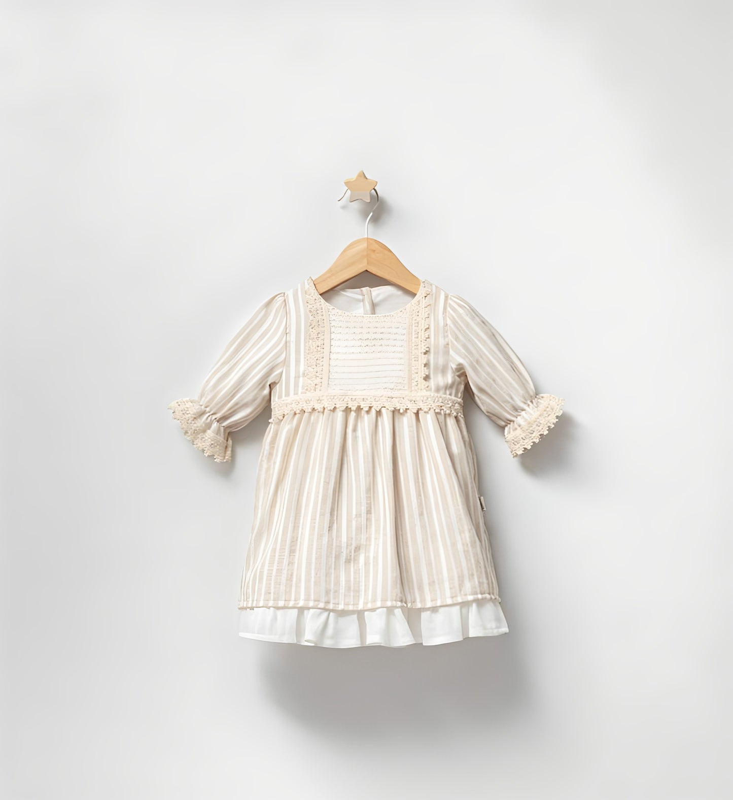 Spanish Striped Linen Dress - Baby Girl - Mini Me Mauritius