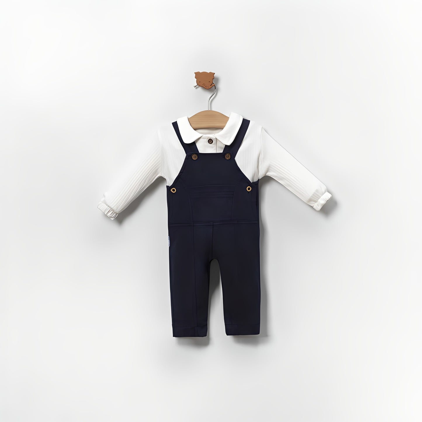 Solid Dungaree 2pcs Set - Mini Me