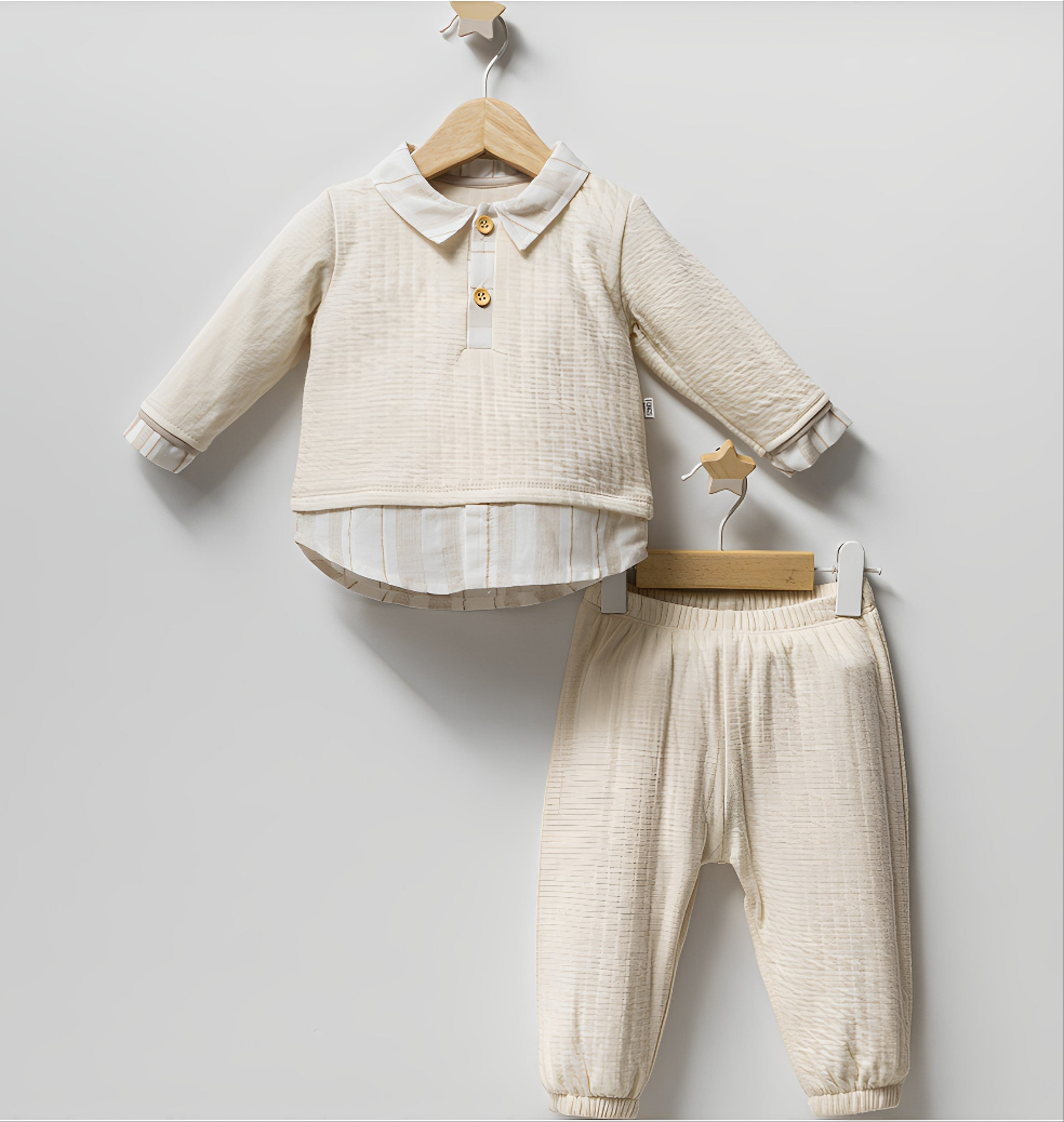 Spanish Stripe Formal Top and Pant Set - Mini Me Mauritius