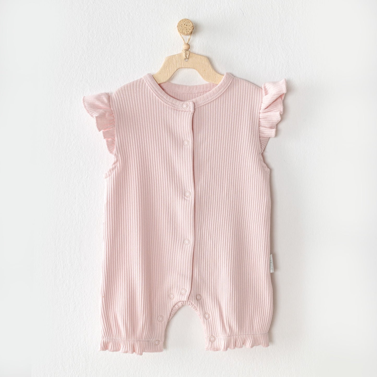 Pink Ribbed Modal Romper