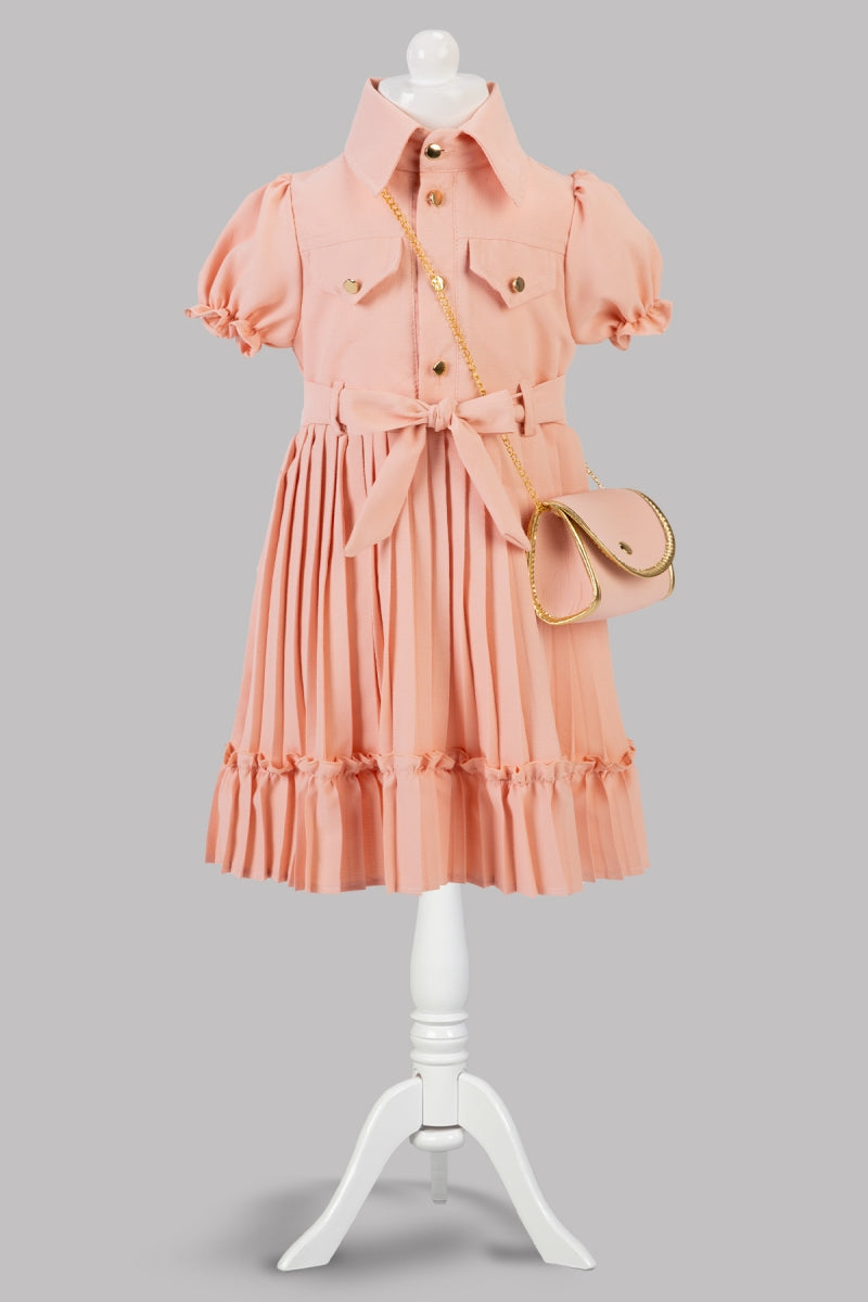Nina Pleated Dress and Side Bag