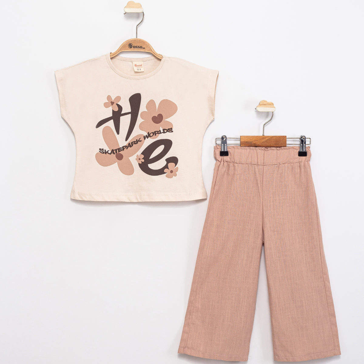 Skatepark Worlds Tee & Wide-Leg Trousers - Mini Me