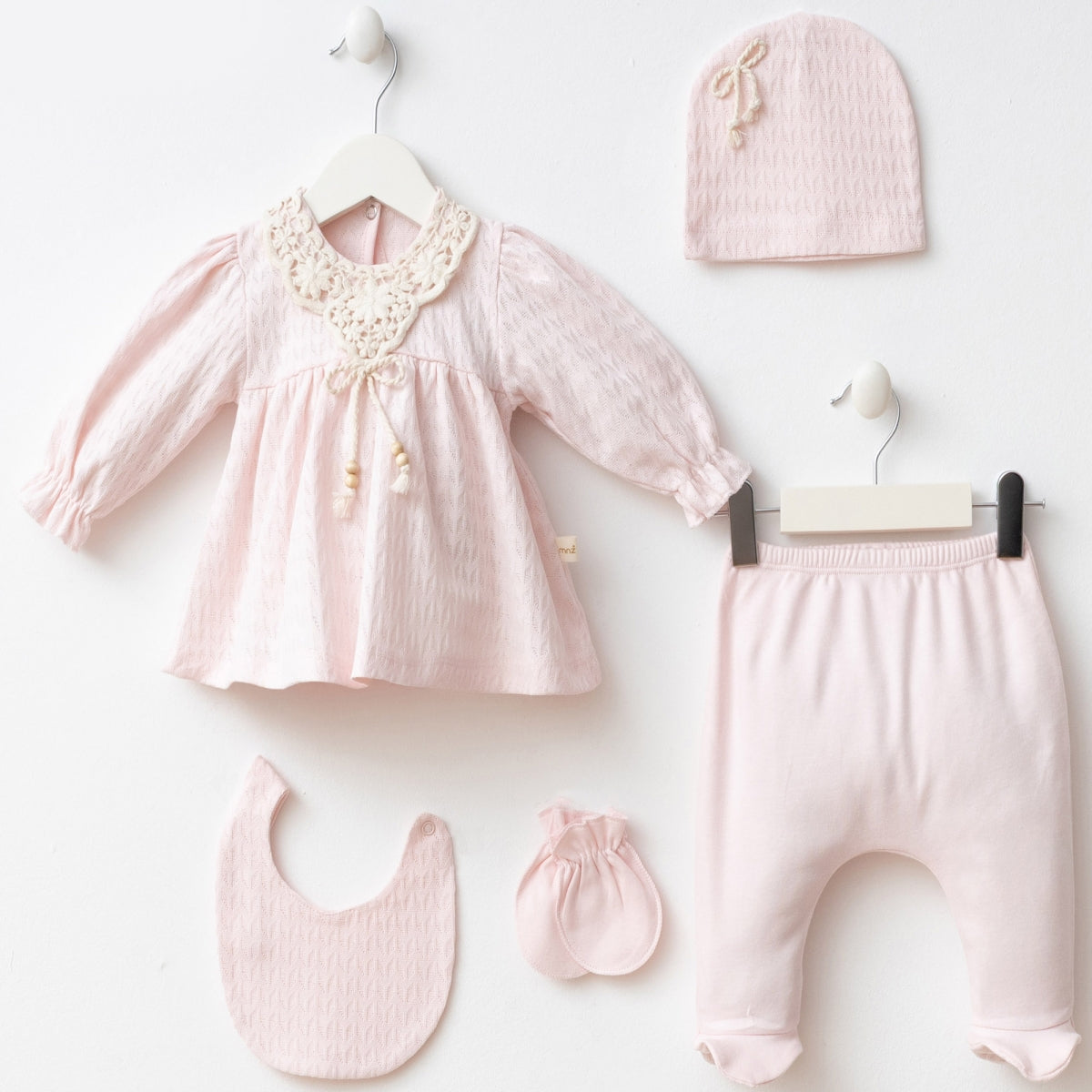 Lace Frilled Accent Newborn Baby Dress - Mini Me