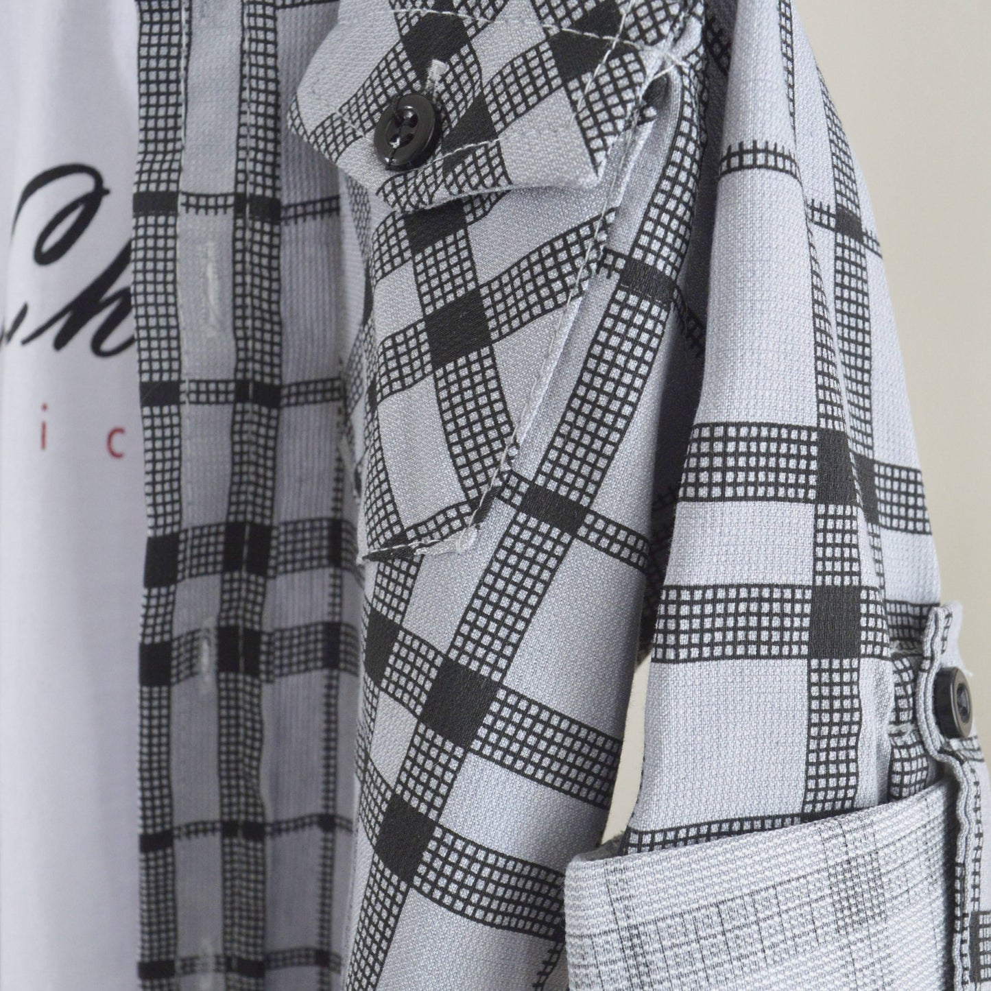 Plaid Shirt and Tshirt Set - Mini Me