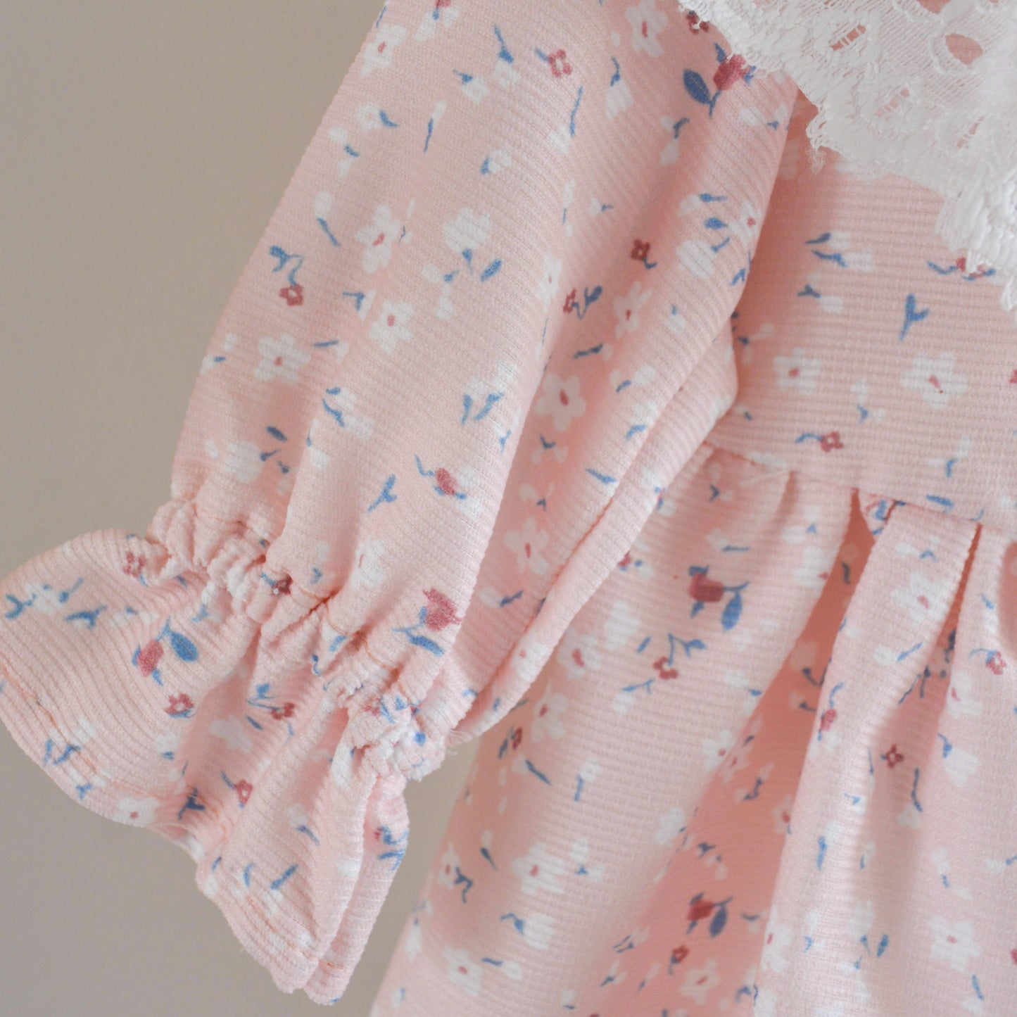 Aurora Floral Lace Collar Dress - Mini Me