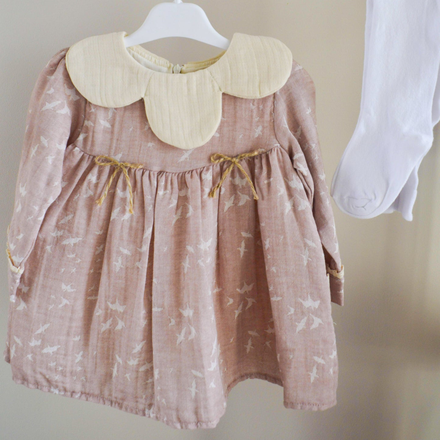 Ava Muslin Collar Dress - Mini Me
