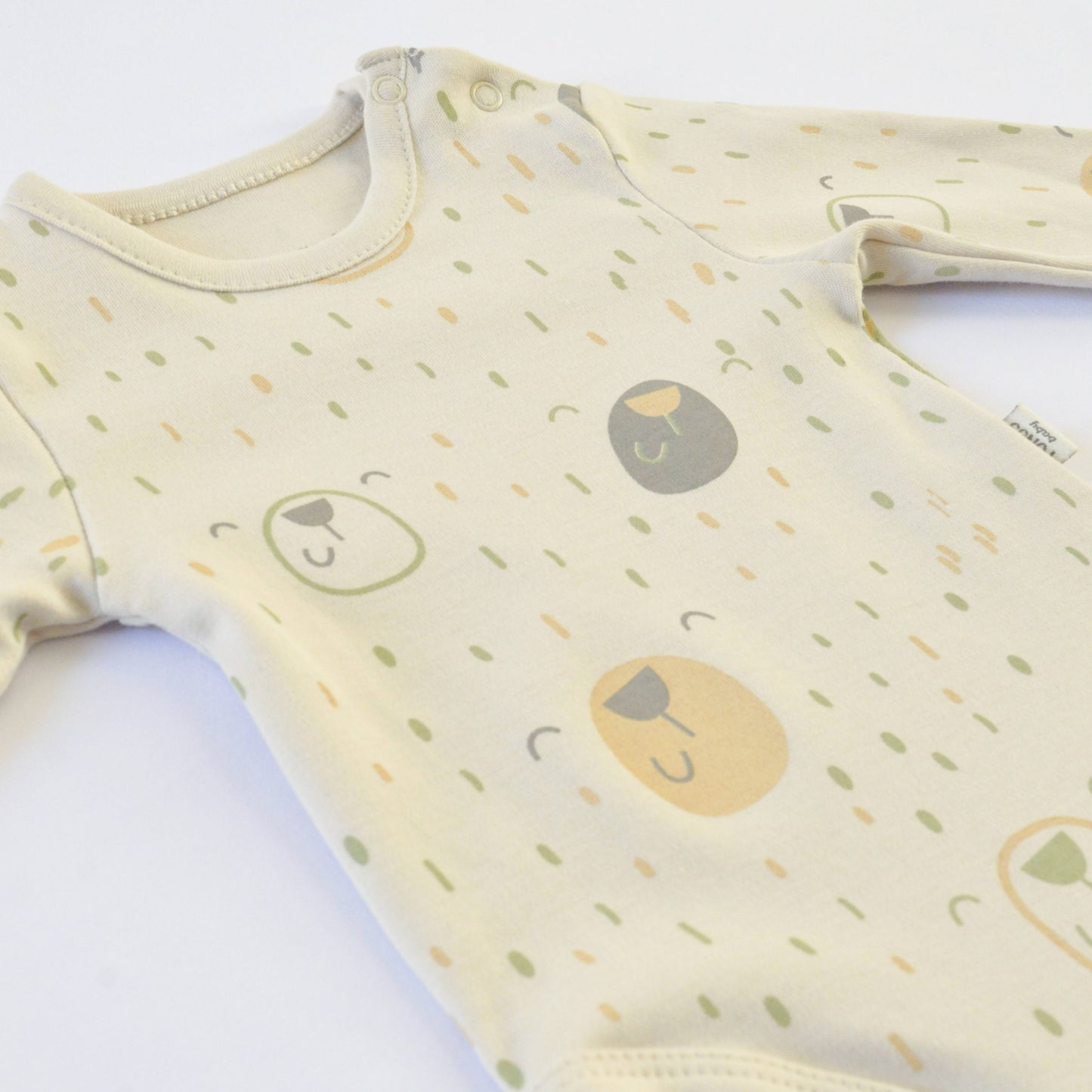 Basic Beige Graphic Bodysuit - Mini Me