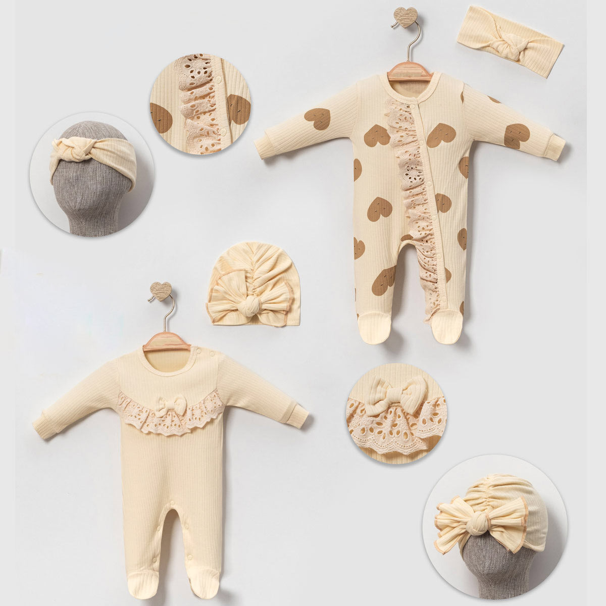 Cora Newborn Onesie and Headband Set - Mini Me