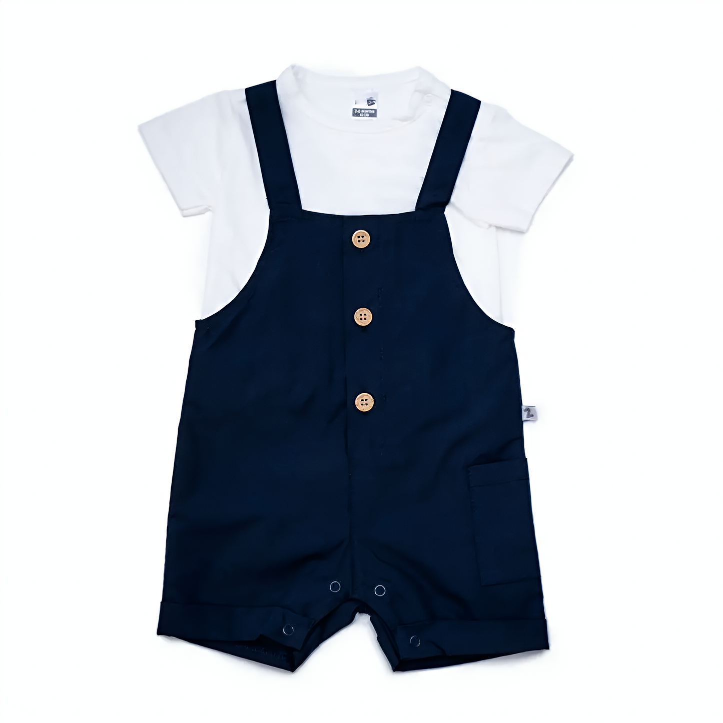 Navy 2pcs Romper Set