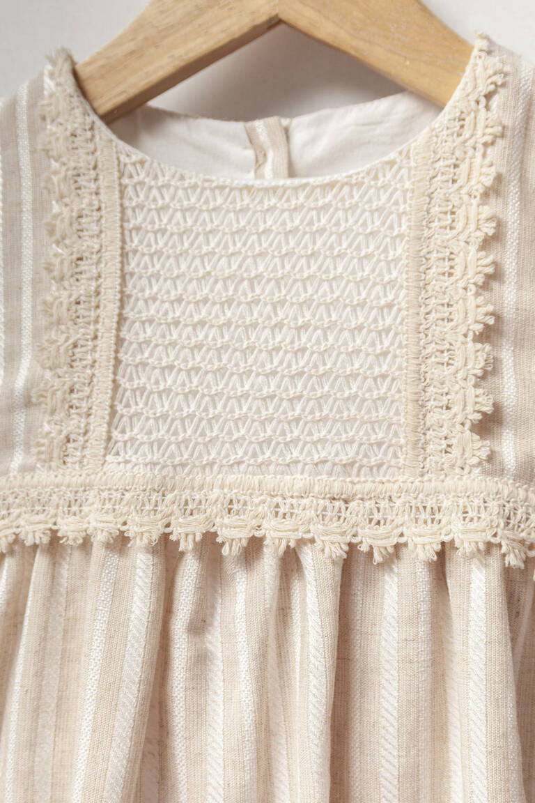 Spanish Striped Linen Dress