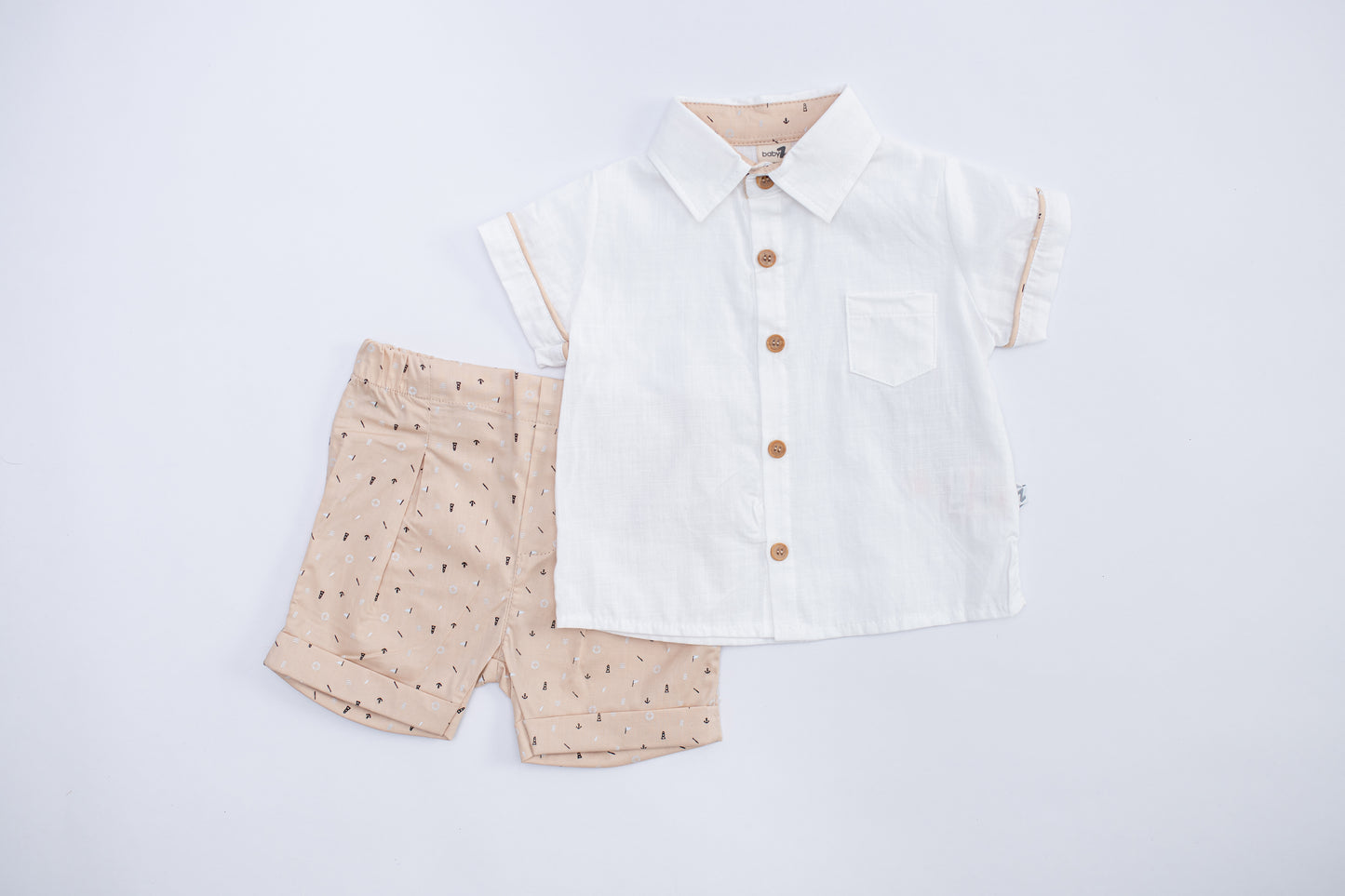 Printed Smart Boy Short Set