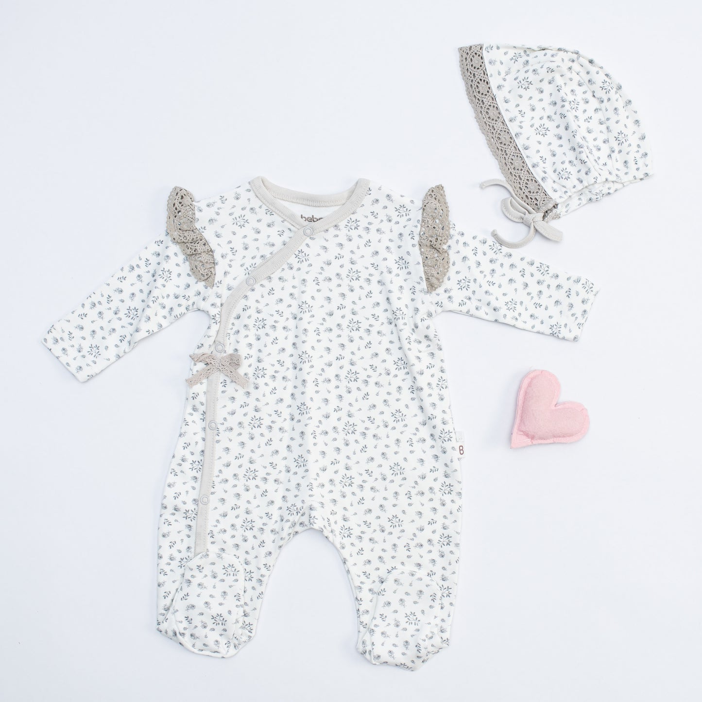 Aleena Floral Onesie Lace Set