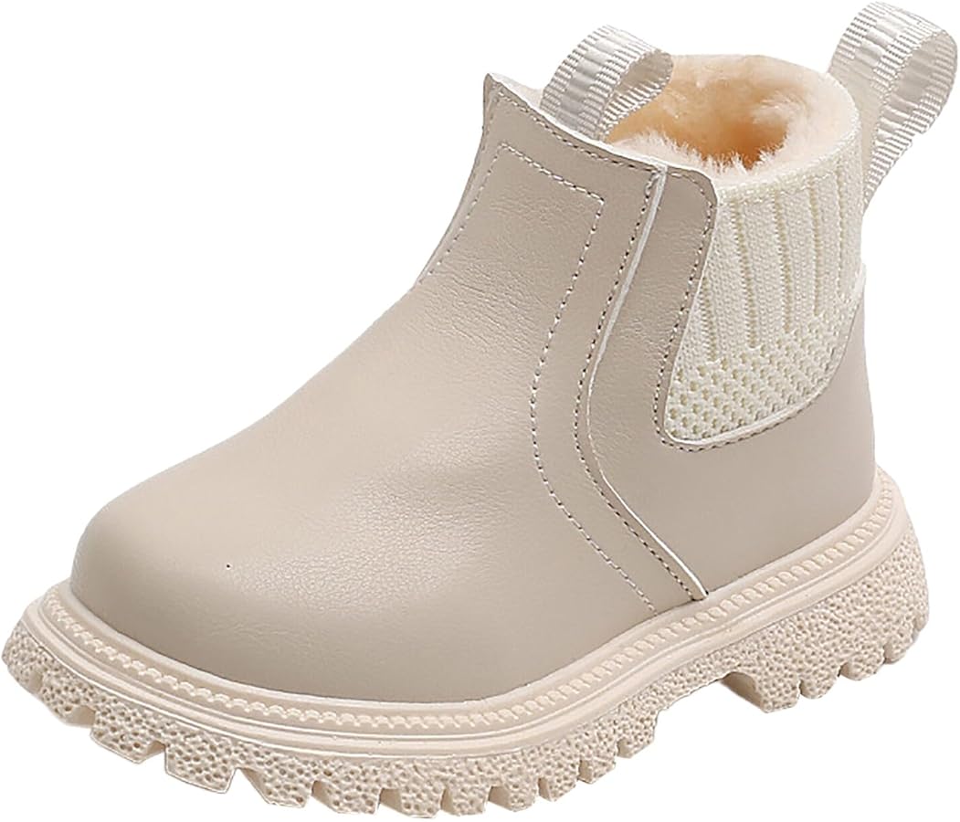Unisex Toddler Boots with Soft Fur Lining