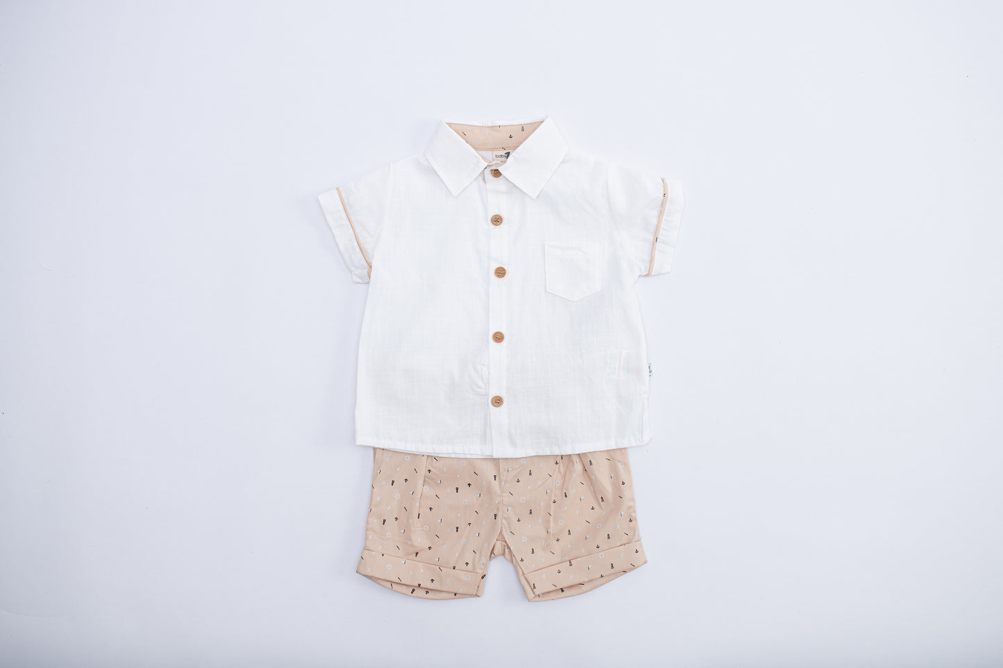 Printed Smart Boy Short Set