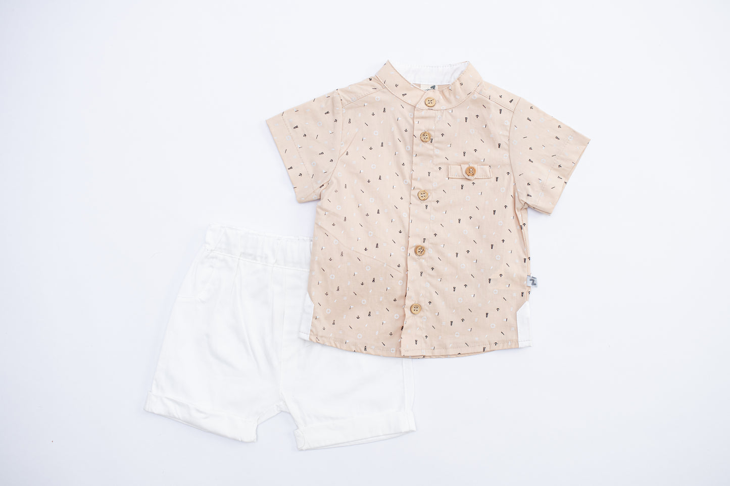 Printed Smart Boy Short Set