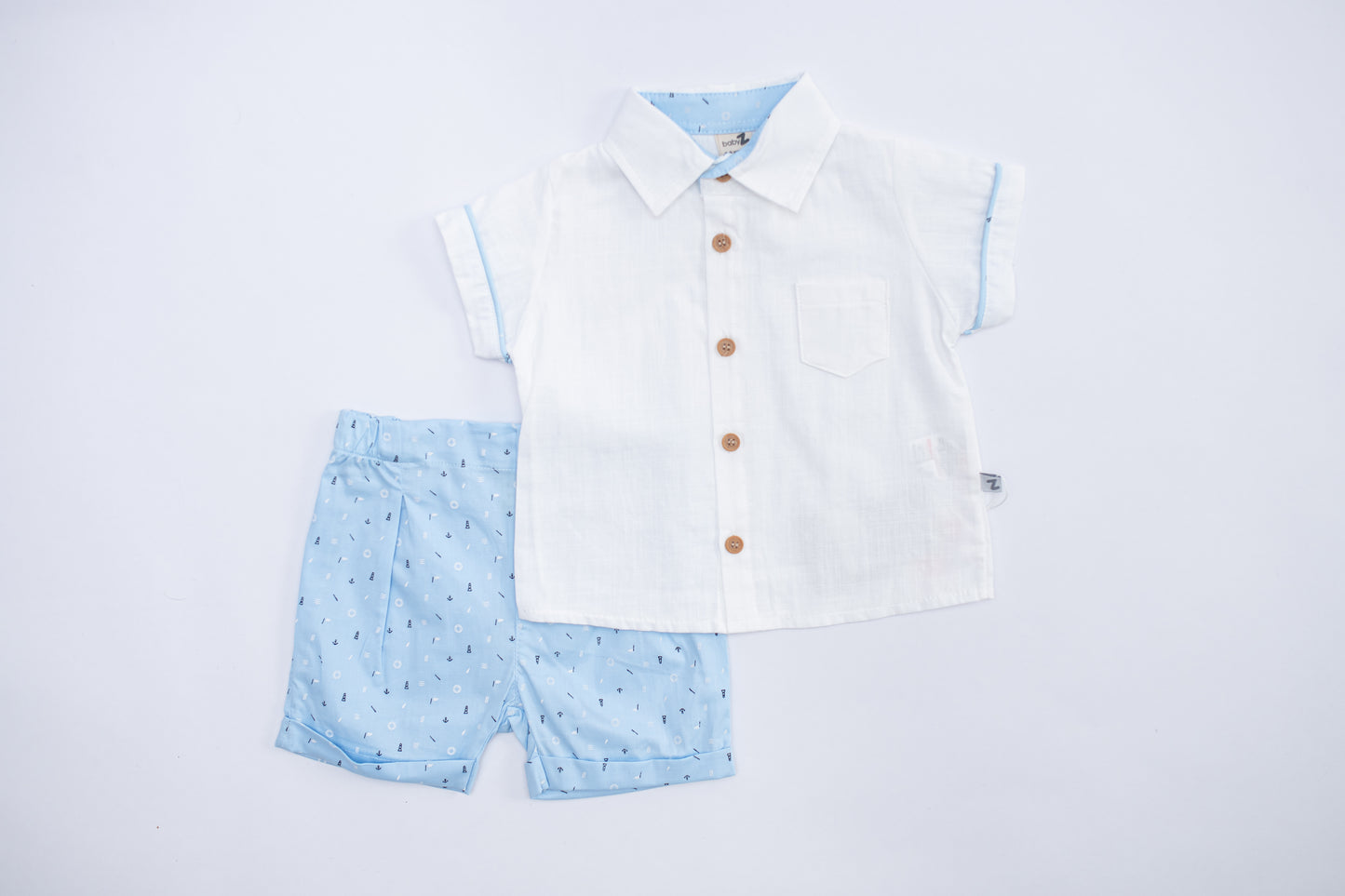 Printed Smart Boy Short Set