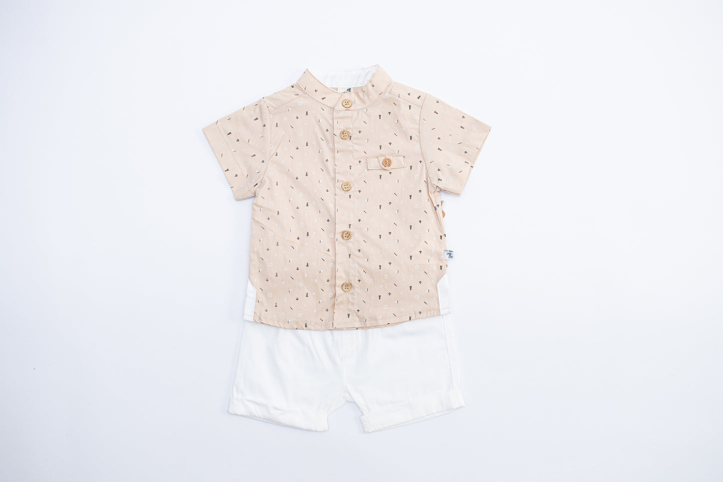 Printed Smart Boy Short Set