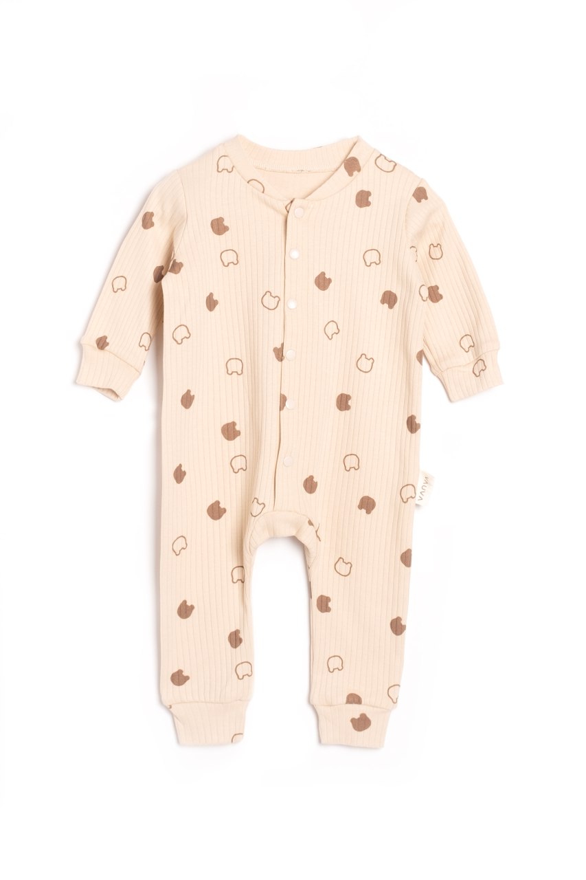 Little Bear Ribbed Romper