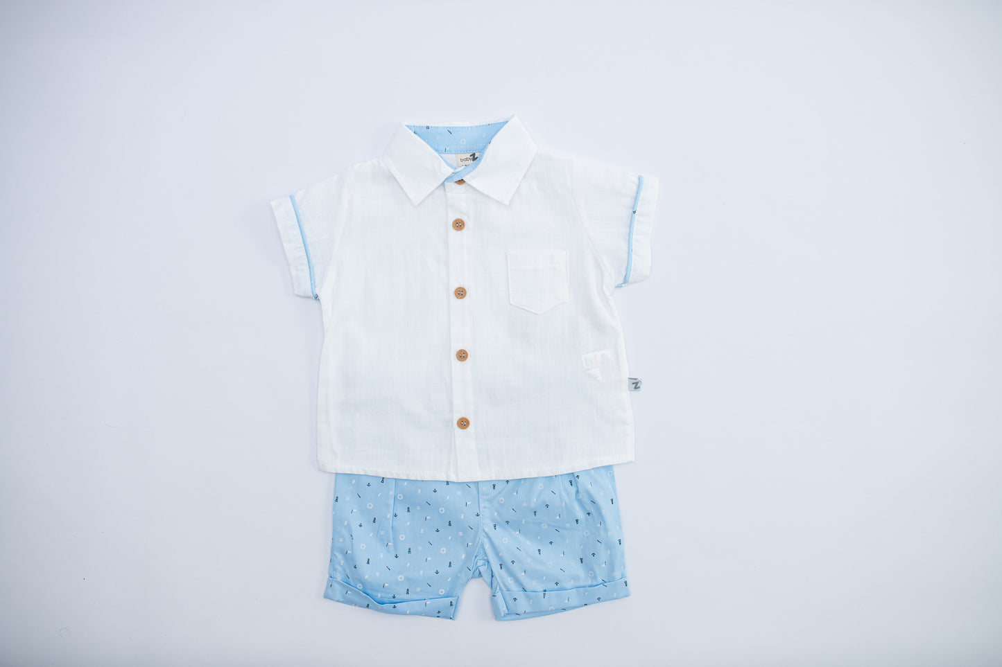 Printed Smart Boy Short Set