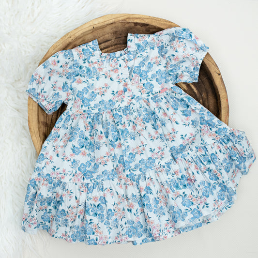 Floral Blue Liberty Dress - Mini Me
