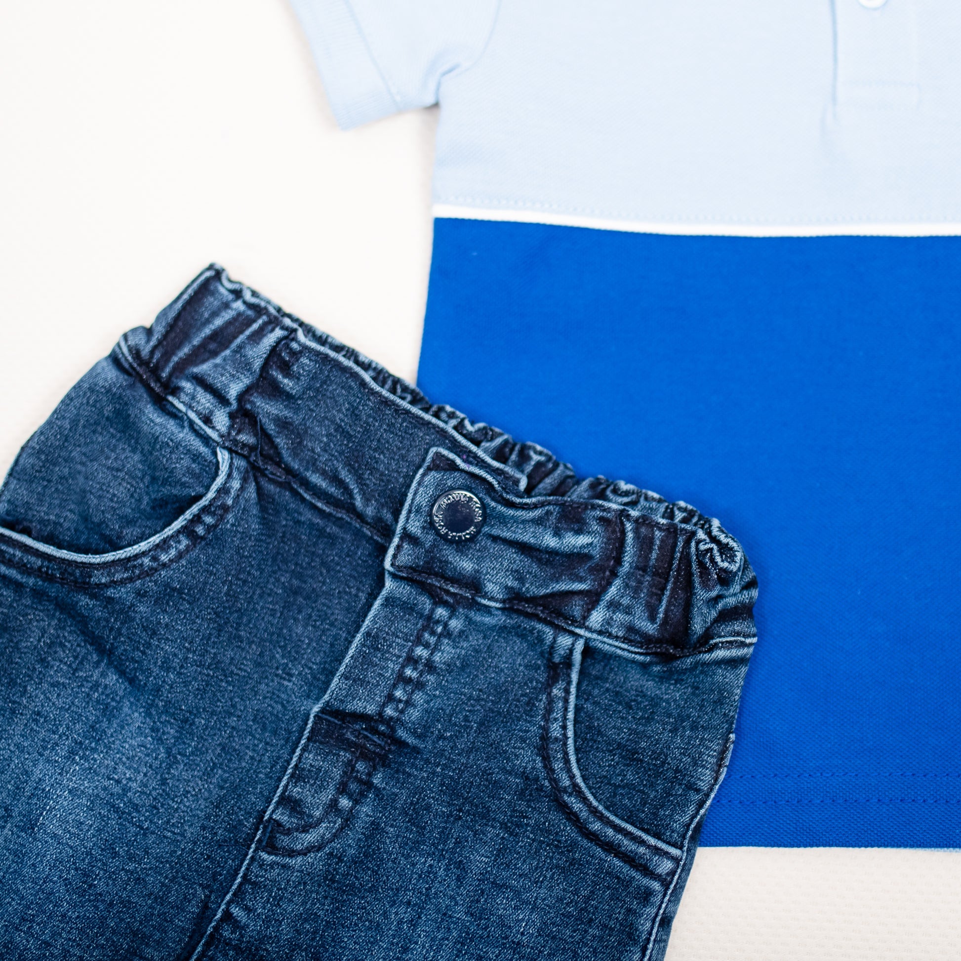 Blue Tshirt and Denim Shorts - Mini Me