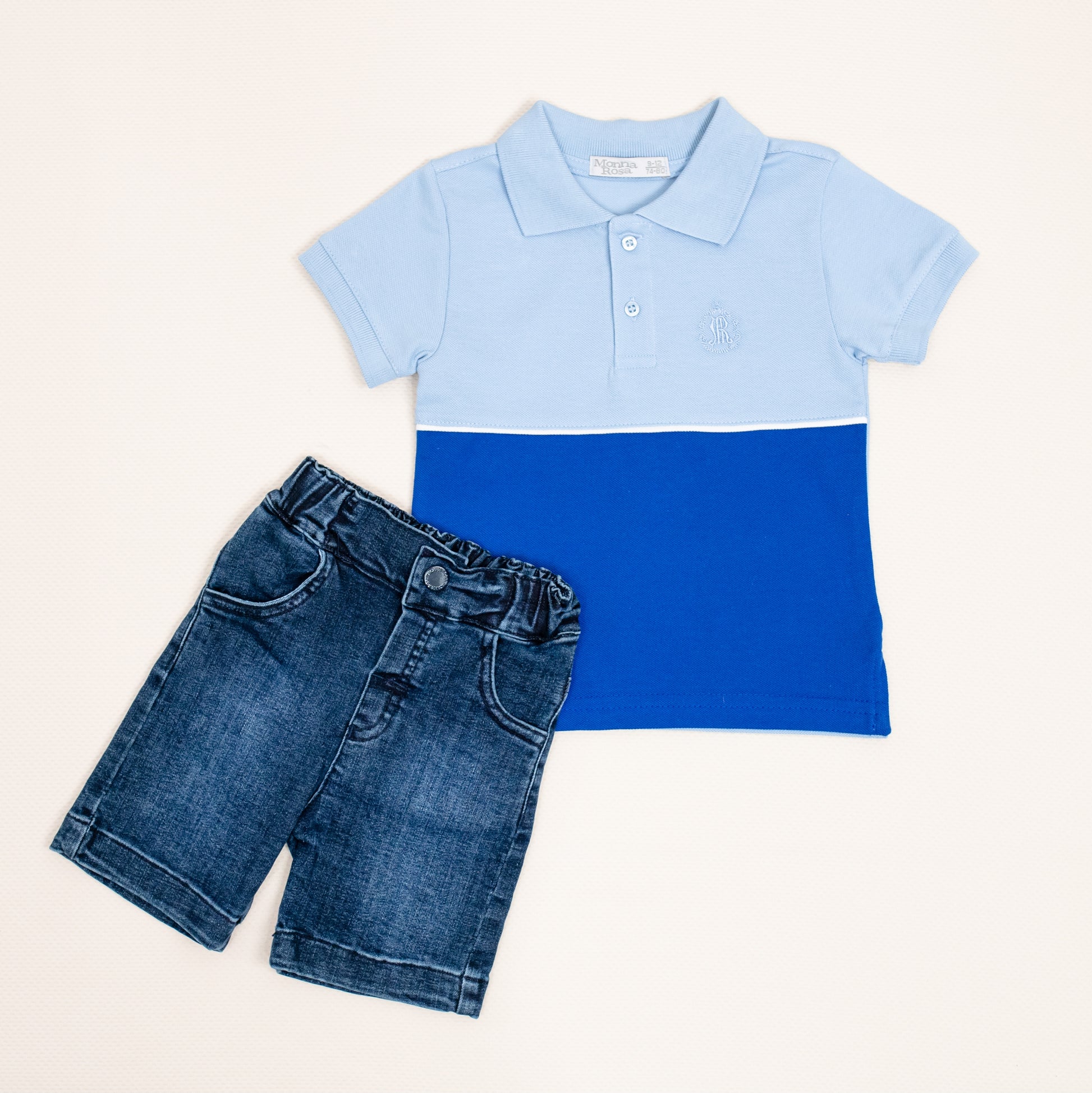 Blue Tshirt and Denim Shorts - Mini Me