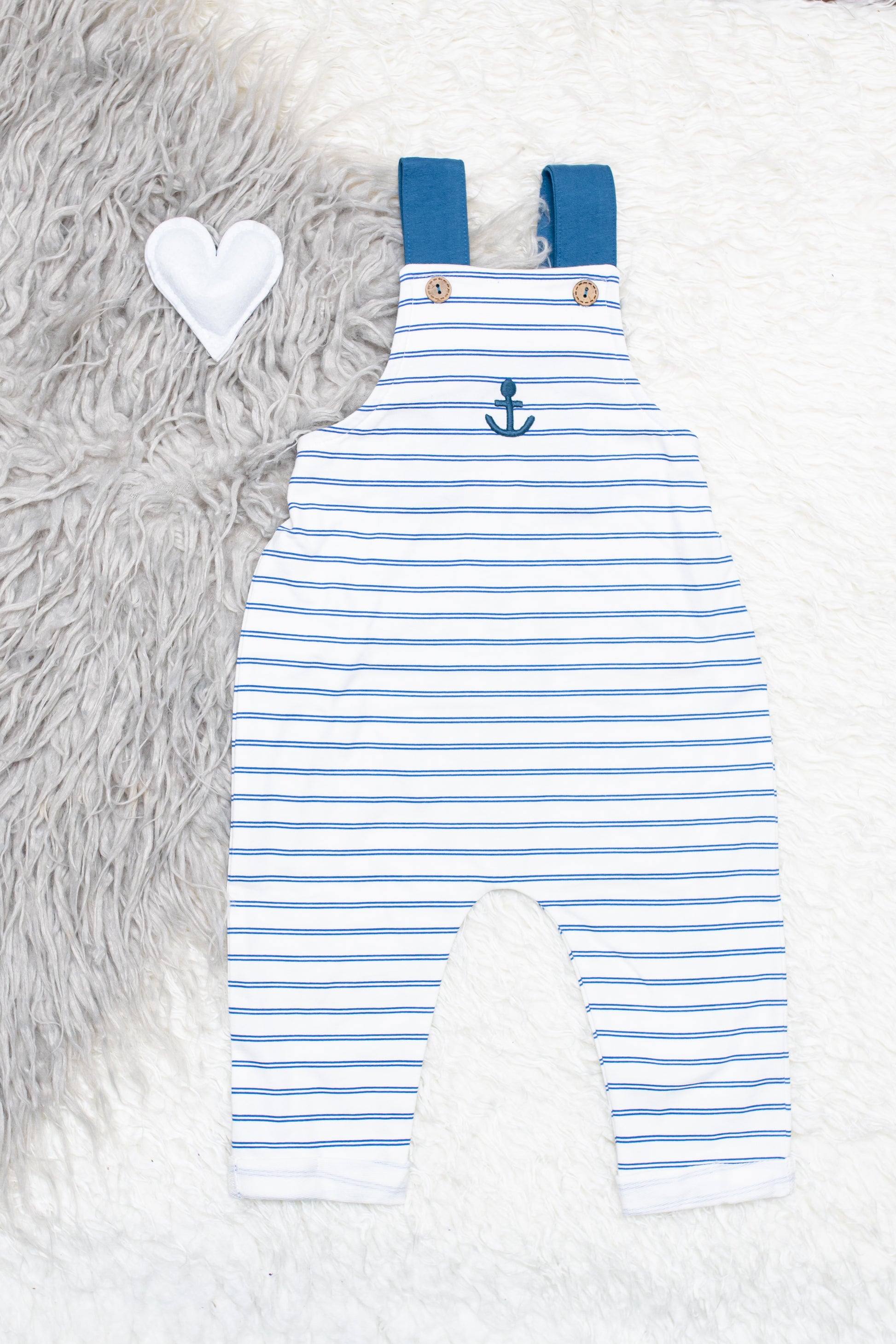 Sailor Striped Overalls - Mini Me