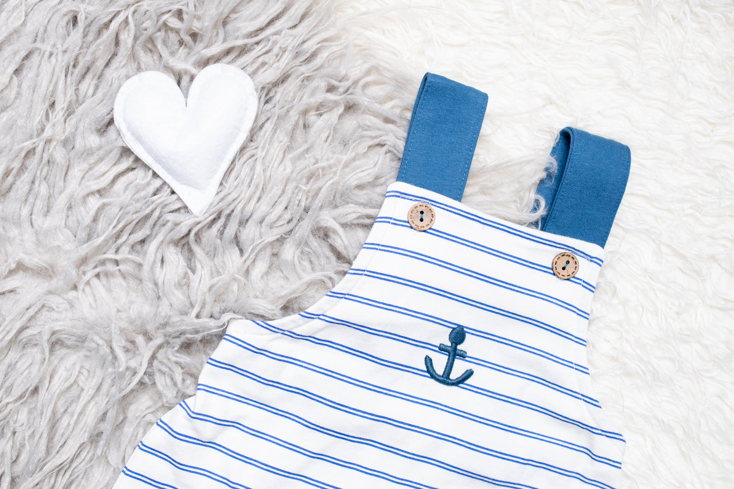 Sailor Striped Overalls - Mini Me