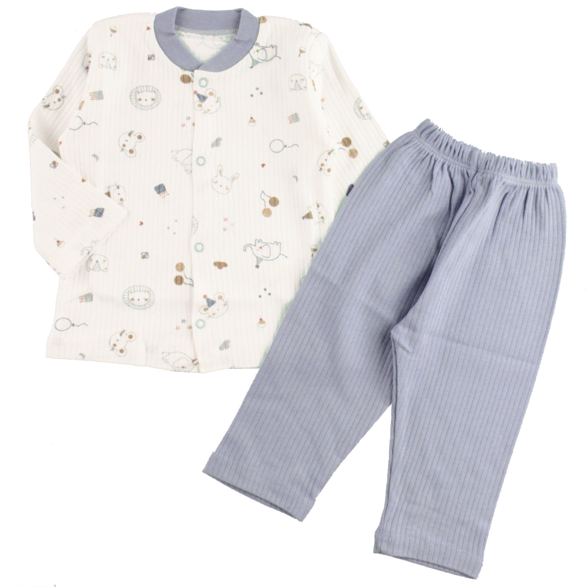 Ribbed Cotton Animal Print Pajamas - Mini Me