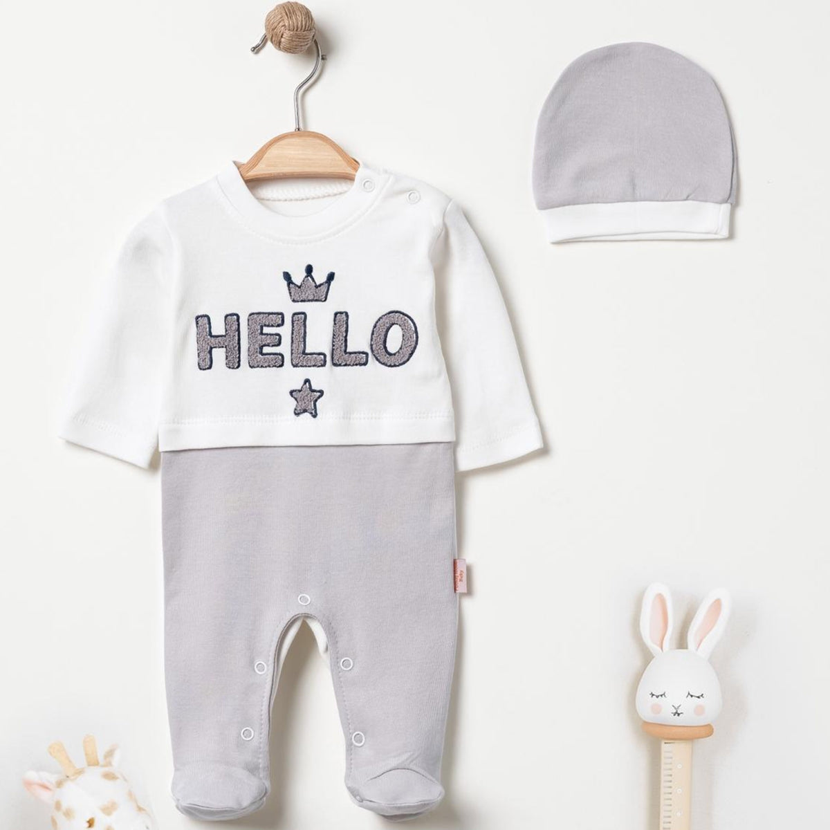 Hello Baby Boy Onesie - Mini Me