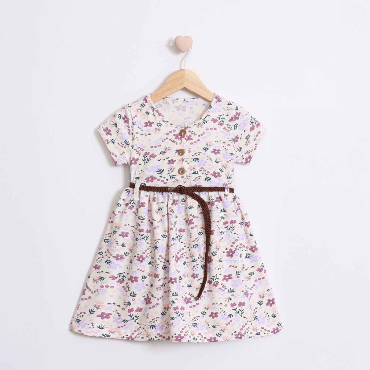 Floral Pixie Girl Dress and Belt - Mini Me