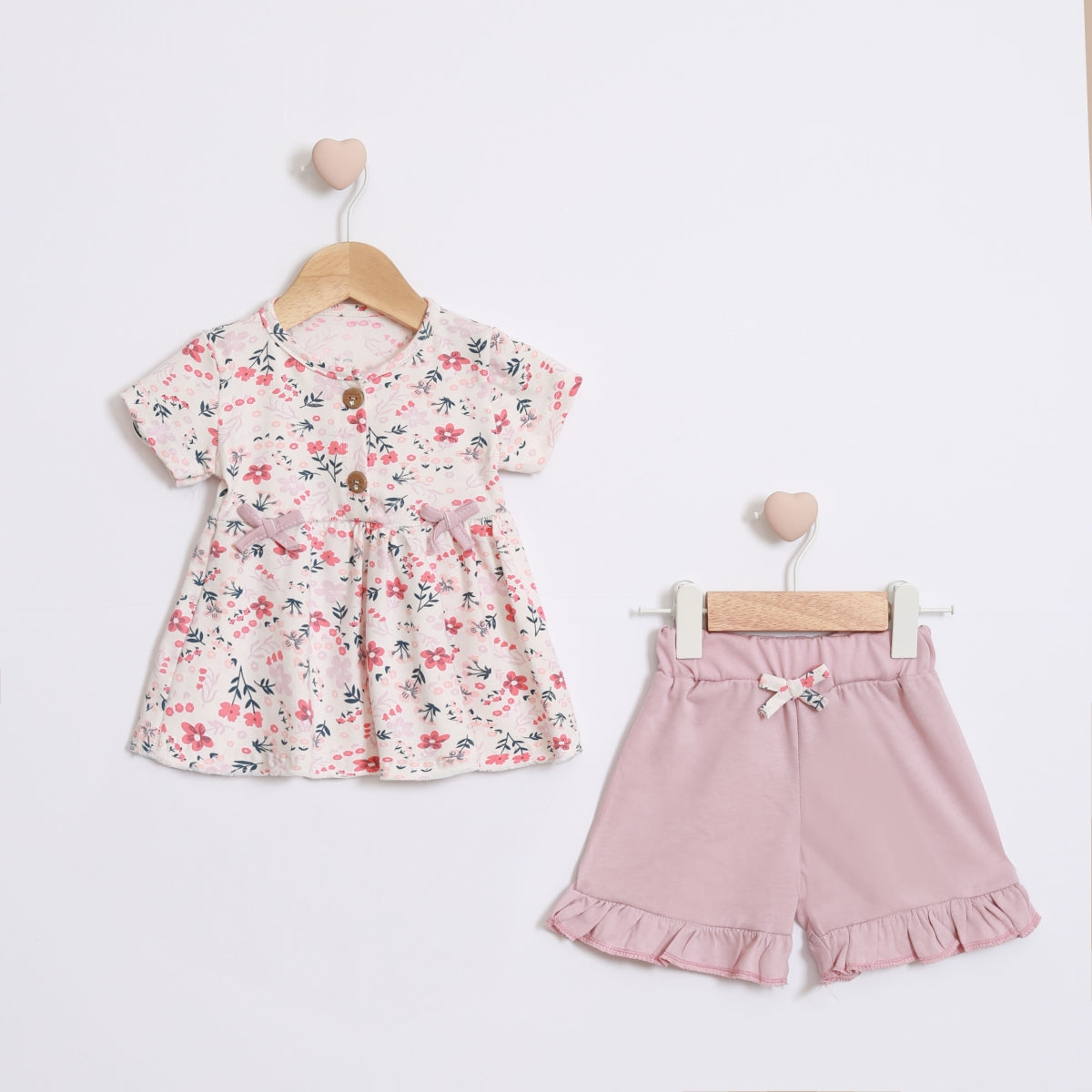 Floral Poplin Blouse and Shorts - Girl 2 Pieces Set - Mini Me