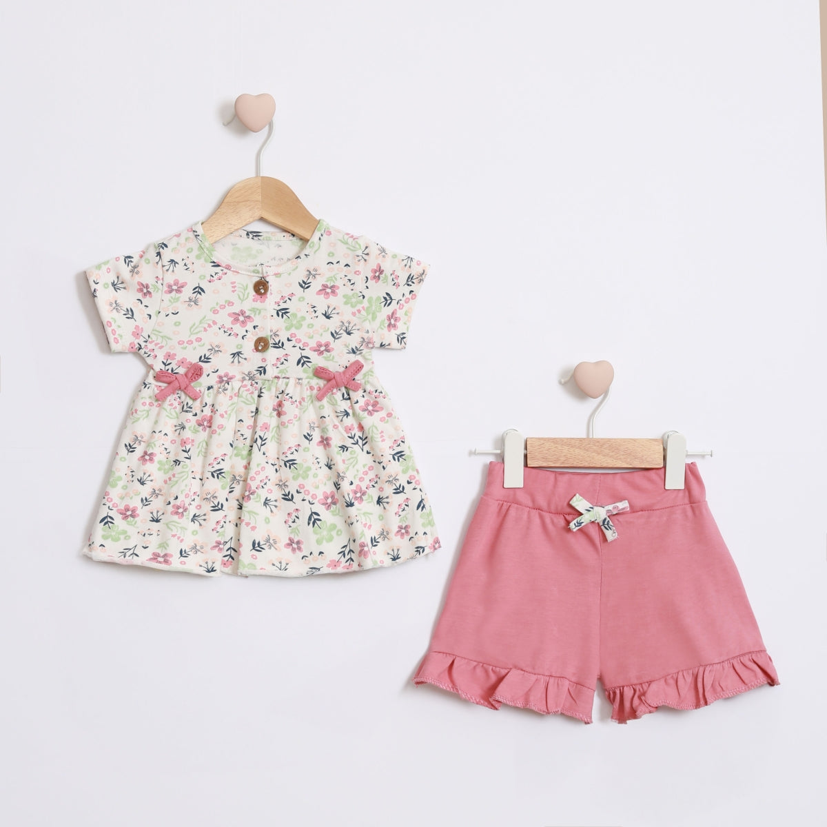 Floral Poplin Blouse and Shorts - Girl 2 Pieces Set - Mini Me