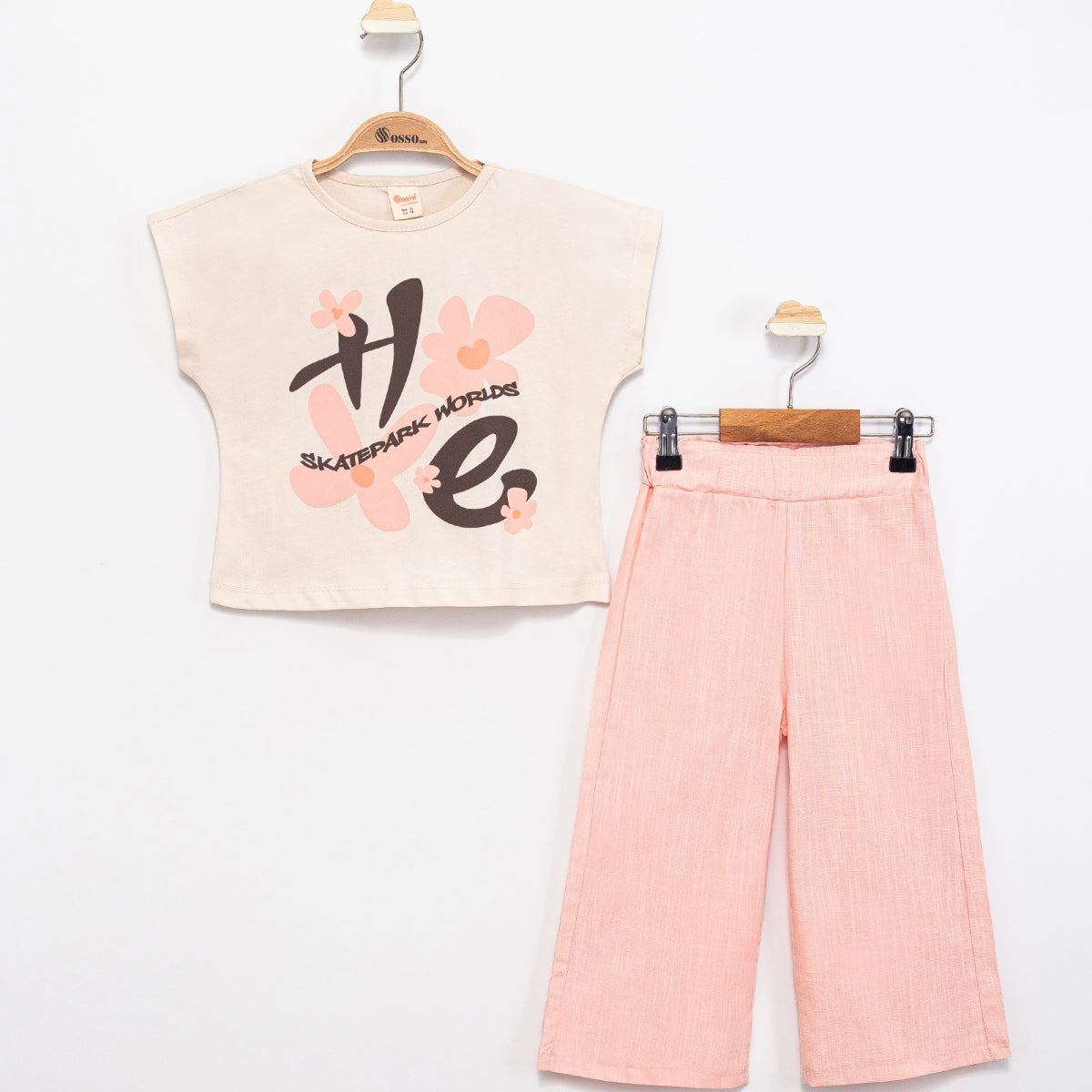 Skatepark Worlds Tee & Wide-Leg Trousers - Mini Me