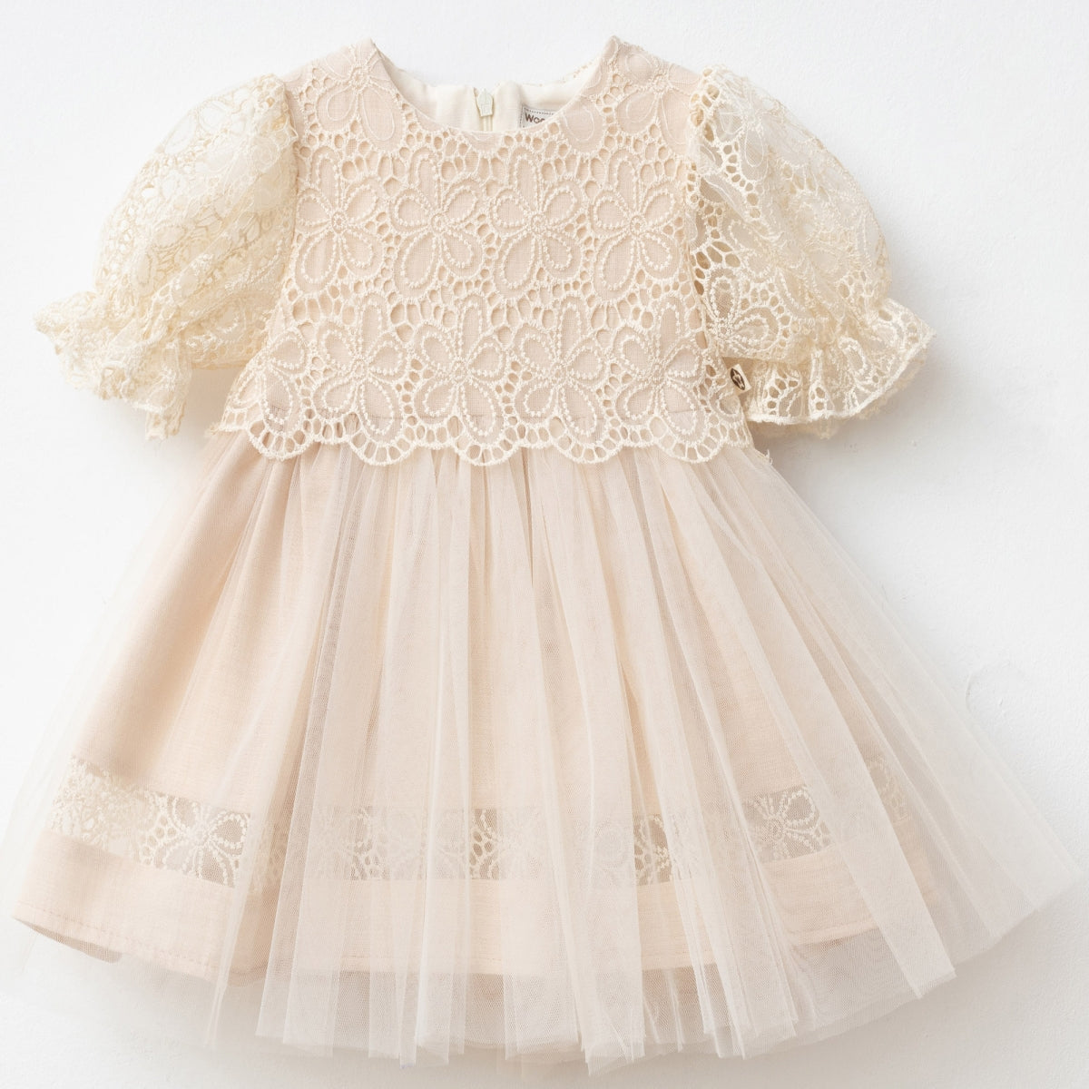 Elizabeth Ivory Lace Tulle Baby Dress - Mini Me