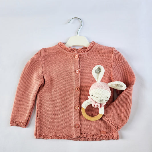 Baby Girl Pink Knitted Cardigan - Mini Me