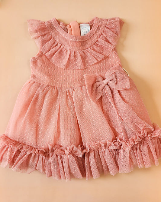 Coral Tulle Dress