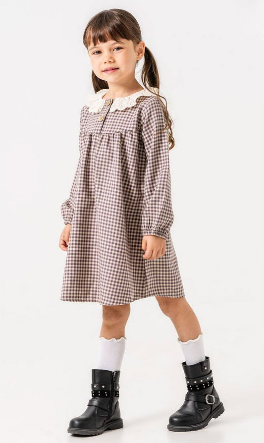 Plaid Collar Dress