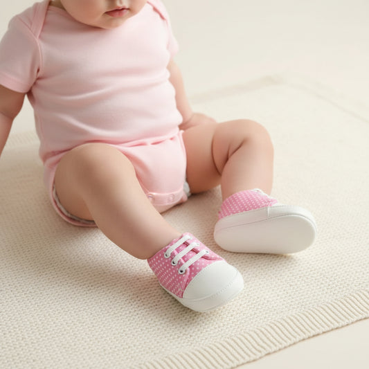 Polka Dot Print Baby Shoes - Mini Me