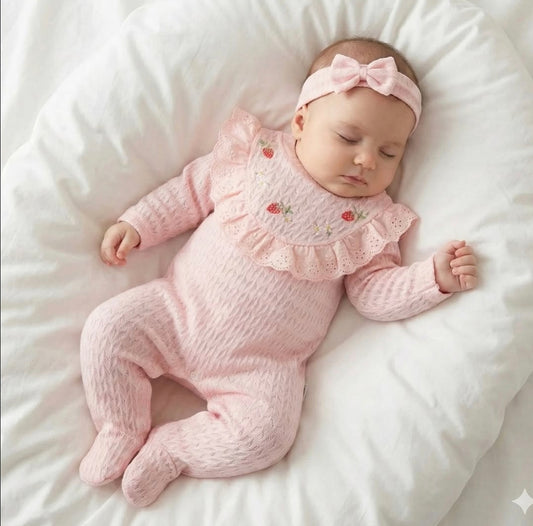 Strawberry Lace Onesie - Mini Me