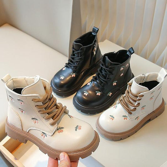 Cherry Embroidered Boots