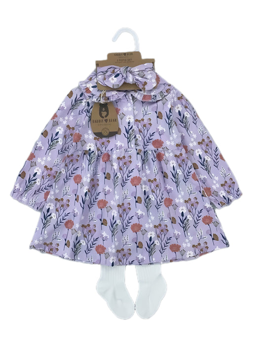 Little Bloom Smock Dress with Stocking